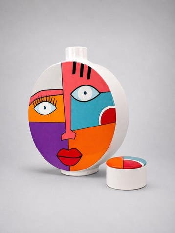 Vaas - Handbeschilderd - Design - Keramiek - Pop Art /