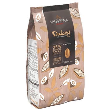Valrhona Chocolade Druppels Blond Dulcey (35%) 3kg, Verzenden, Nieuw