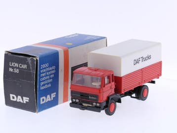 Schaal 1:50 Lion Car Nr.58 Daf 2800 enkelassige Bakwagen..., Hobby en Vrije tijd, Modelauto's | 1:50, Ophalen of Verzenden, Gebruikt