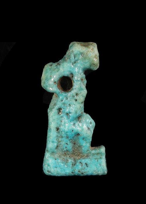 Oude Egypte, late periode Faience Amulet van de Godheid, Antiek en Kunst, Antiek | Overige Antiek