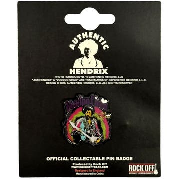 Jimi Hendrix - Voodoo Child - Pin officiële merchandise, Ophalen of Verzenden, Nieuw, Kleding