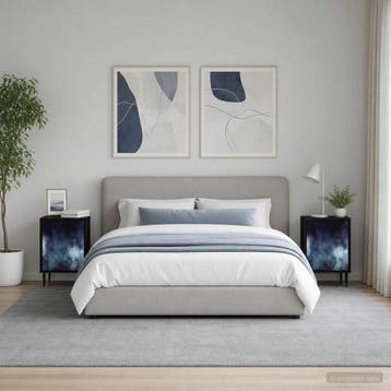 vidaXL Nachtkastje RAALTE 2 st Zwart eiken 36 x 33 x 51 cm, Minder dan 45 cm, Verzenden, Nieuw, Minder dan 55 cm