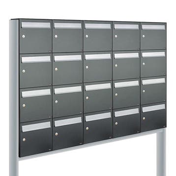 Brievenbusunit Flow set vrijstaand 5-breed, 4-hoog -, Verzenden, Nieuw