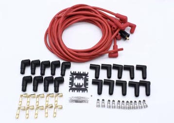 8.5mm Spark Plug Wire Set V8 - 90 degree boots red, Ophalen of Verzenden, Nieuw