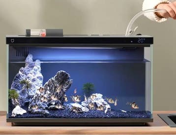 Slim Aquarium met App – Automatische Voeder en LED Licht, Dieren en Toebehoren, Vissen | Aquaria en Toebehoren, Verzenden, Nieuw