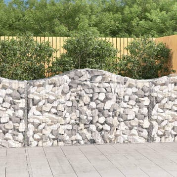 vidaXL Schanskorf gewelfd 200x50x100/120 cm gegalvaniseerd, 100 cm of meer, Verzenden, Nieuw, Metaal