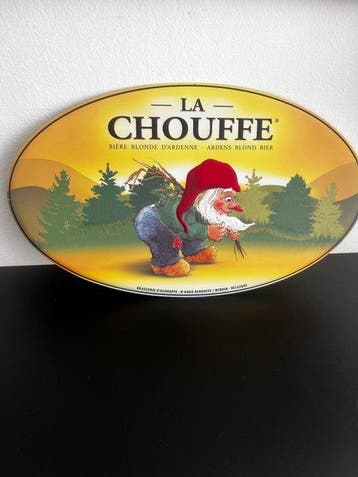 La Chouffe – Brasserie d’Achouffe – groot reclamebord – ca.