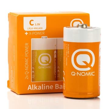 C LR14 batterij | Q-Nomic | 2 stuks (Alkaline, 1.5 V), Verzenden, Nieuw