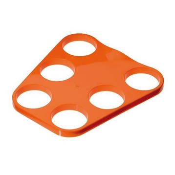 Oranje plastic bier tray voor 6 glazen - Horeca &amp; serv.., Ophalen of Verzenden, Nieuw