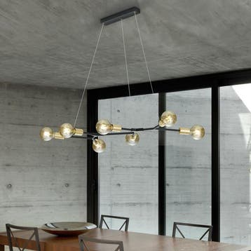 LED Hanglamp - Trion Ross - E27 Fitting - 7-lichts, Ophalen of Verzenden, Nieuw, Metaal, Overige fittingen