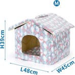 Kattenmand - Kattenhuis - Wigwam - 48x45x39 cm - Nobleza •, Dieren en Toebehoren, Verzenden, Zo goed als nieuw