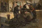 Adriaan Philippus La Riviere (1857-1941) - Markttafereel in, Antiek en Kunst, Kunst | Schilderijen | Klassiek