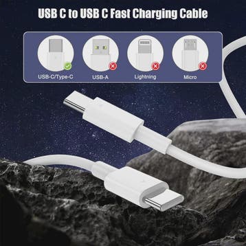 USB-C naar USB-C Kabel 60W Snellader & 480Mbps Data | Univer, Verzenden, Nieuw