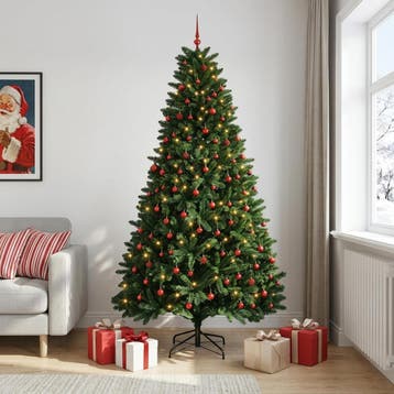 vidaXL Kunstkerstboom middengroen met kerstbal 300 cm 600, Diversen, Verzenden, Nieuw