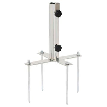 vidaXL Parasolvoet met grondpennen voor Ø32-38 mm staal, Verzenden, Nieuw, Parasolvoet