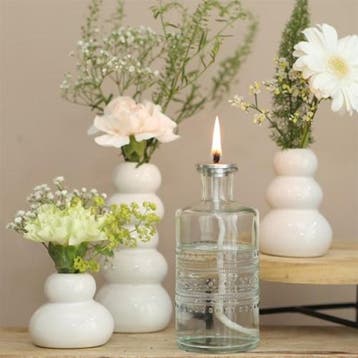 Gekleurd Glazen Flesje Porto Clear Ø7,5 cm H14,5 cm per stuk, Hobby en Vrije tijd, Ophalen of Verzenden, Nieuw