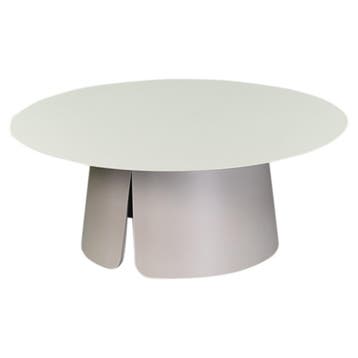 Barolo Savanna bijzettafel 90cm rond H36cm aluminium latte, Tuin en Terras, Ophalen of Verzenden, Nieuw, Aluminium
