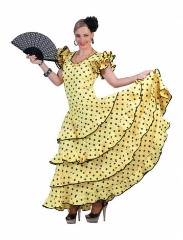Flamenco Jurk Spaans Geel, Ophalen of Verzenden, Nieuw