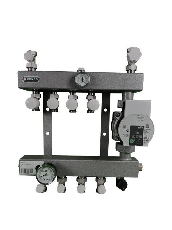 16 groep stalen Henco verdeler met Wilo pomp (sets & deals), Doe-het-zelf en Verbouw, Verwarming en Radiatoren, Overige typen