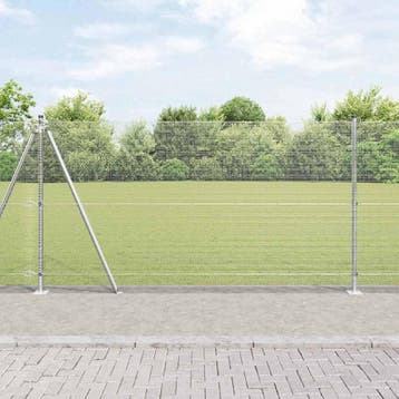 vidaXL gelast draadhek met betonnen voetstuk 25 x 1,2 m, Verzenden, Nieuw, IJzer