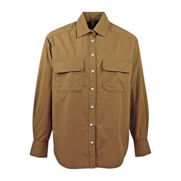 DIEGA • bruine Charla blouse • L, Bruin, Verzenden, Maat 42/44 (L), Nieuw