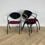 Vepa Alpine vergaderstoel / stapelstoel, rood - antraciet, Gebruikt, Zwart, Ophalen of Verzenden, Eén