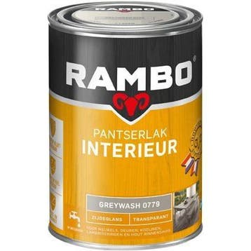 Rambo Pantserlak Interieur Greywash 0779 ZIJDEGLANS - 5 m..., Nieuw, Ophalen of Verzenden, Lak, Grijs