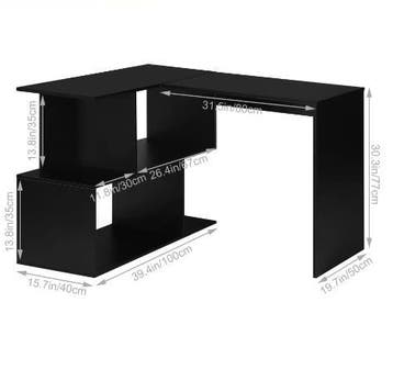 Werk- en Computertafel – Bureau met Opbergruimte 100x40, Huis en Inrichting, Bureaus, Verzenden, Nieuw