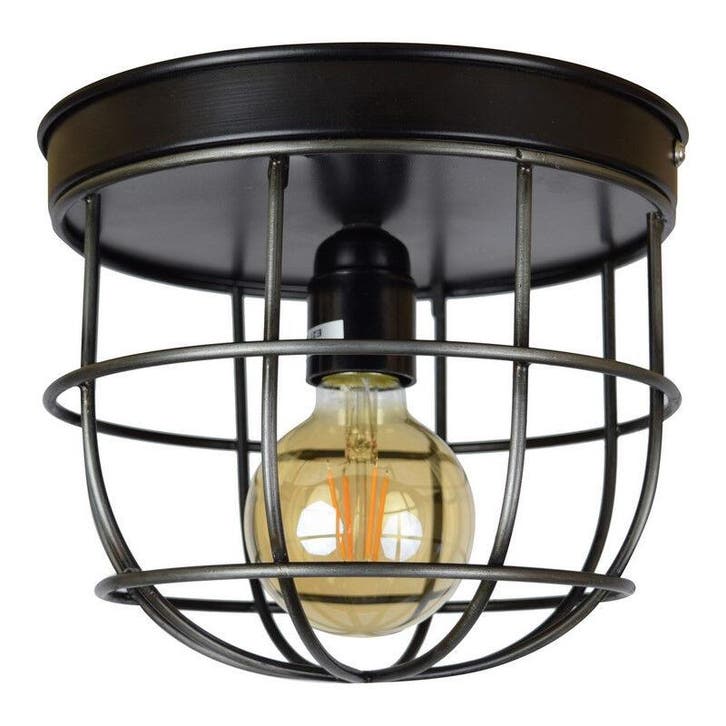 Brede kooi plafondlamp Nova, Vintage look, Huis en Inrichting, Lampen | Plafondlampen, Nieuw, Metaal, Ophalen of Verzenden