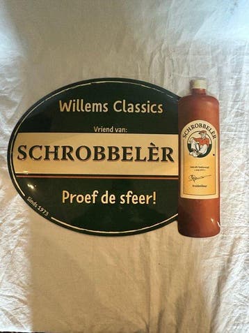 Schrobbeler - Reclamebord - blik