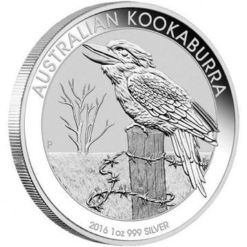 Kookaburra 1 oz 2016 (500.000 oplage), Verzenden, Losse munt, Zilver
