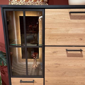 Avalon Opbergkast 120cm Natural - Henders en Hazel, Ophalen of Verzenden, Nieuw, Industrieel