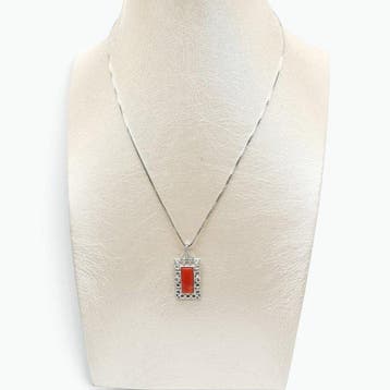 Koraal - Argento 925 - Ketting met hanger - Italiaans