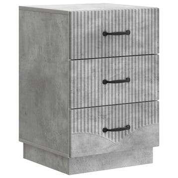 vidaXL Nachtkastje met lade Betongrijs 43 x 41 x 63,5 cm, Huis en Inrichting, Slaapkamer | Nachtkastjes, Minder dan 45 cm, Verzenden