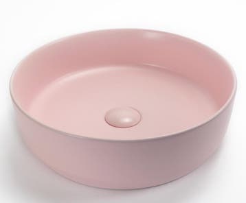 Gekleurde ronde waskom mat roze, Verzenden, Nieuw