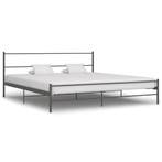 vidaXL Bedframe metaal grijs 200x200 cm, Huis en Inrichting, Slaapkamer | Bedden, Verzenden, Overige maten, 200 cm, Metaal