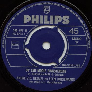 vinyl single 7 inch - AndrÃ© van de Heuvel - n Leen Jonge., Verzenden, Zo goed als nieuw, 7 inch, Pop