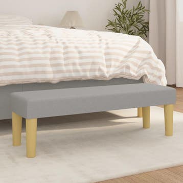 vidaXL Bankje 100x30x30 cm stof lichtgrijs, Huis en Inrichting, Banken | Bankstellen, Verzenden, Nieuw, Stof, Minder dan 150 cm