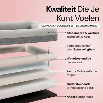 Buddy Bed XL orthopedische hondenmand (157 × 109 cm), Dieren en Toebehoren, Ophalen of Verzenden, Zo goed als nieuw