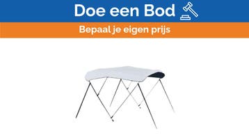 Bieden: Carver 3 bow 73 to 78 inch white vinyl bimini canva, Ophalen of Verzenden, Nieuw, Zeilboot of Motorboot