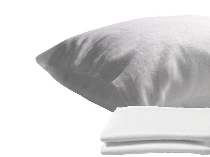 Kussenslopen set - molton (2 stuks) - Envelop sluiting, Huis en Inrichting, Slaapkamer | Beddengoed, Wit, Nieuw, Verzenden