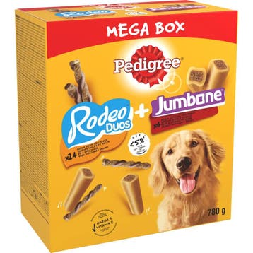 Pedigree Megabox Rodeo Duos & Jumbone hondensnacks 1 verp..., Verzenden, Hond