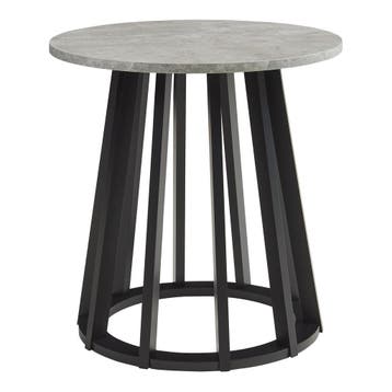 Bijzettafel Buzzard rond Ø48x48 cm betongrijs en zwart [en.c, Verzenden, Nieuw