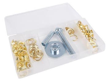 Zeilringen set - 100 stuks + gereedschap, Ophalen of Verzenden, Nieuw, Koper of Messing, Overige typen