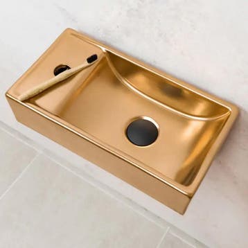 Fontein Links AquaSplash Ruby 40x22 cm Mat Rose Goud, Ophalen of Verzenden, Nieuw