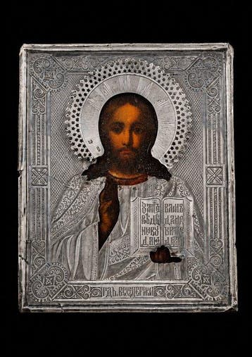 Icoon - Christus Pantokrator - Zilver - 1894
