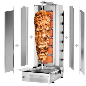 GGM Gastro | Gas Dönergrill / Shoarmagrill - 6 branders - |, Verzenden