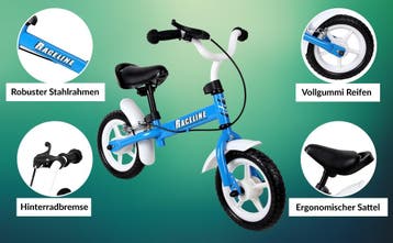 Easy Raceline Loopfiets Blauw (Kinderfietsen, Speelgoed), Verzenden, Nieuw