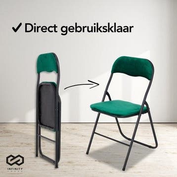 2dekans | Infinity Goods Klapstoel - Vouwstoel - Fluweel -, Ophalen of Verzenden, Zo goed als nieuw