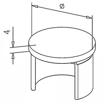 Celest eindkap U-profiel voor balustrade handrail rond 42,4, Ophalen of Verzenden, Nieuw